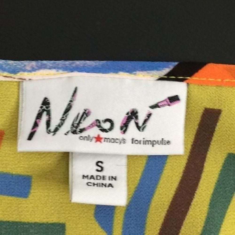 Neon blouse size S - Picture 3 of 6